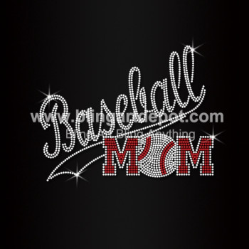 Baseball Mom Iron On Rhinestone Transfers Baseball Mom Iron On Rhinestone Transfers